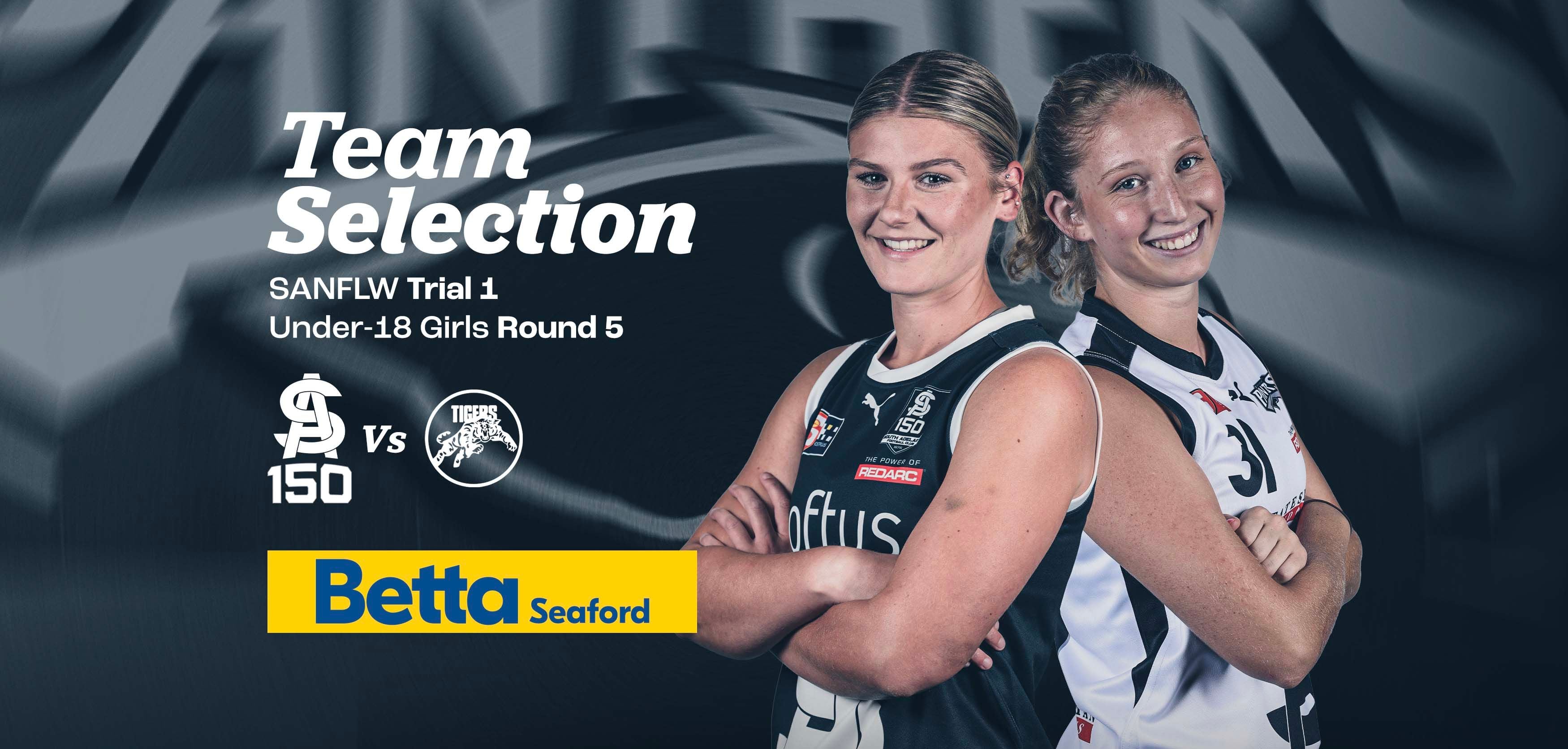 BETTA Team Selection: SANFLW Trial 1 & U18G Round 4 v Glenelg BETTA Team Selection: SANFLW Trial 1 & U18G Round 4 v Glenelg